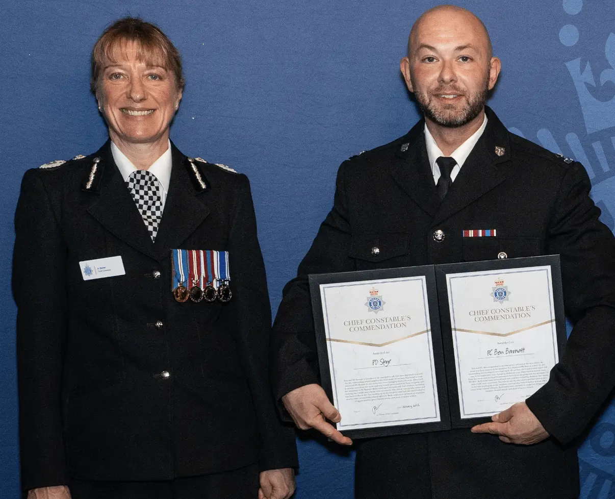 Police Constable Ben Barnatt Receives Chief’s Commendation for Bravery in Hailsham Arrest