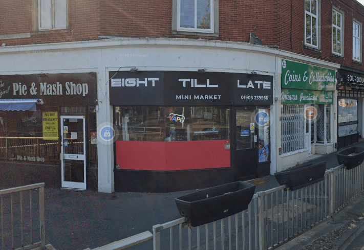 A Worthing shop has been temporarily closed due to recurrent disturbances
