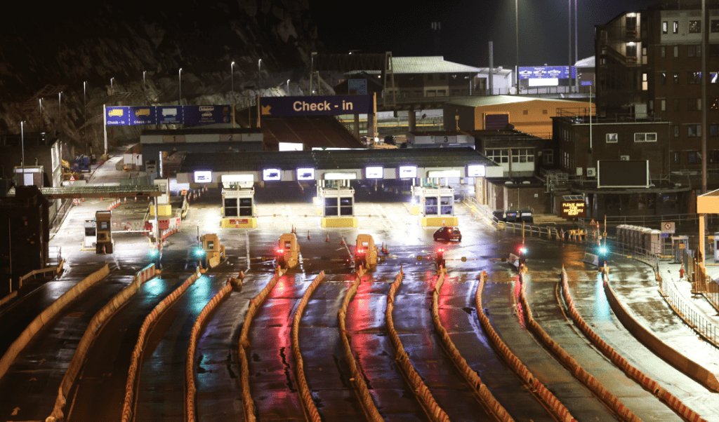 Tranquillity Reigns at Dover Port, Kent, on New Year’s Eve