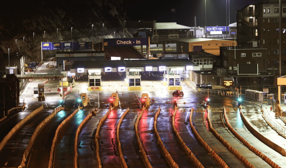 Tranquillity Reigns at Dover Port, Kent, on New Year’s Eve