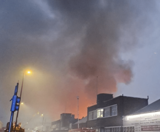 Twenty fire engines and around 125 firefighters tackled a fire at an industrial estate on Walmgate Road in Perivale