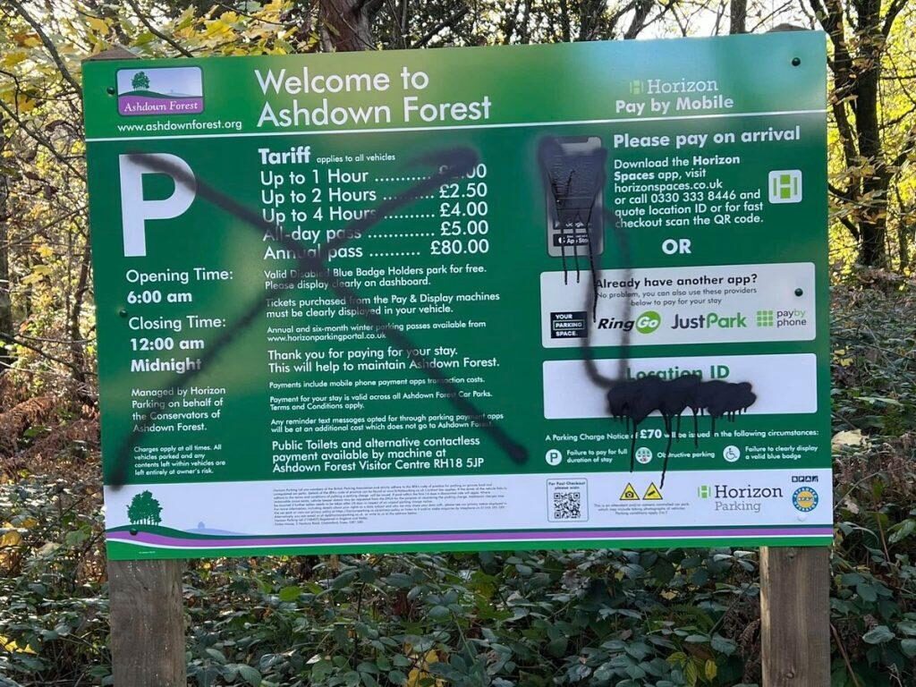 Fine for Ashdown Forest Vandalism