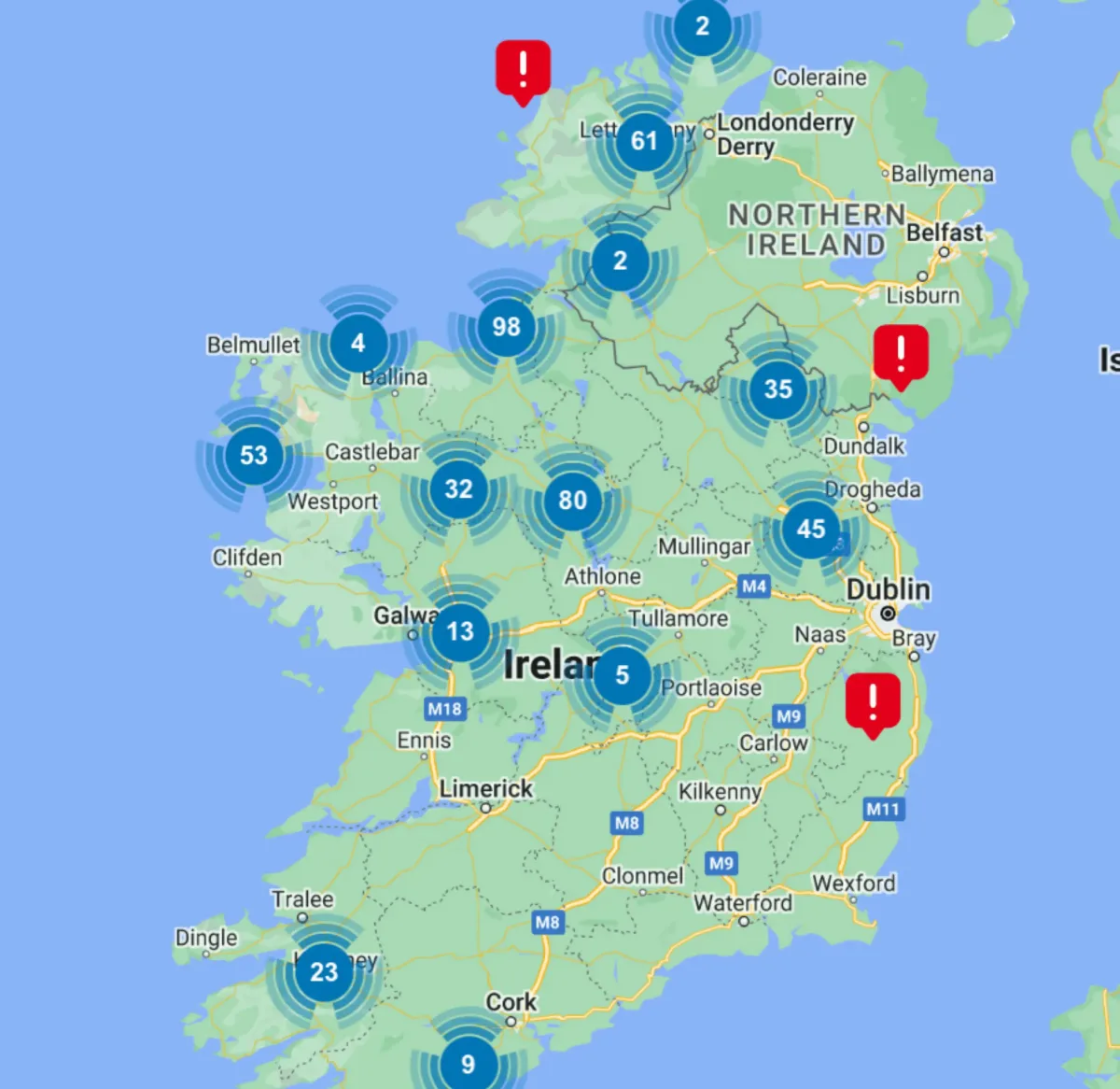 Ireland Fights Power Outages & Readies for Storm Jocelyn