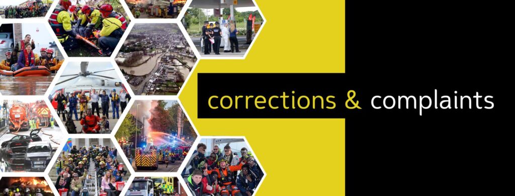 complaint and corrections banner