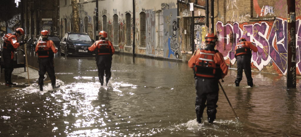 Critical Incident Declared as River Lea Bursts Its Banks Near Hackney Wick