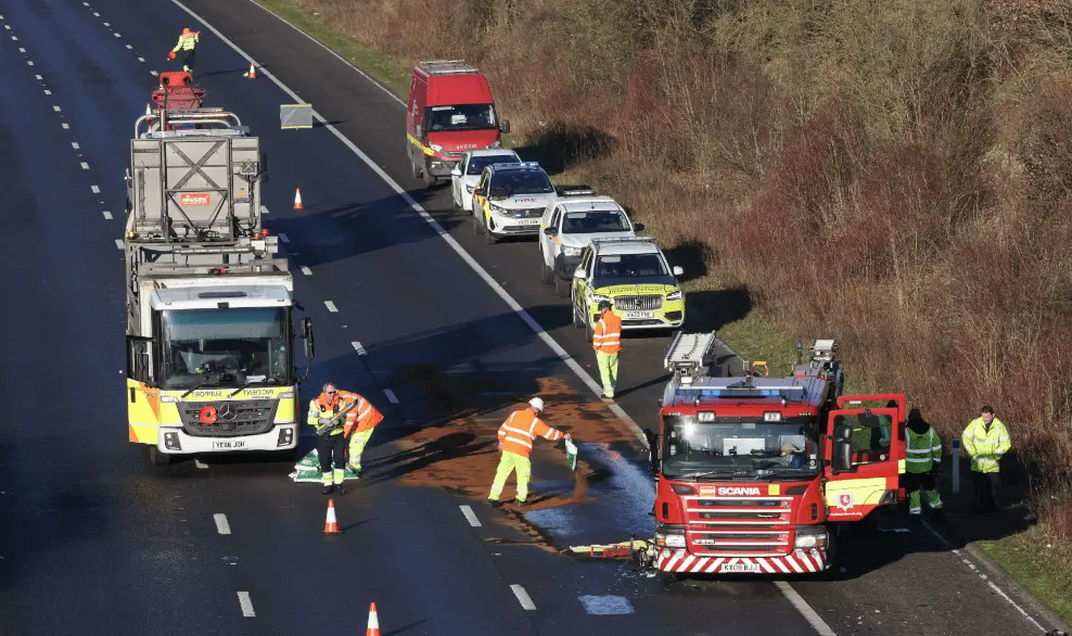 Crash On M20 Involving A Recovery Truck And Fire Engine Near Swanley Crash on M20 involving a Recovery Truck and Fire Engine near Swanley
