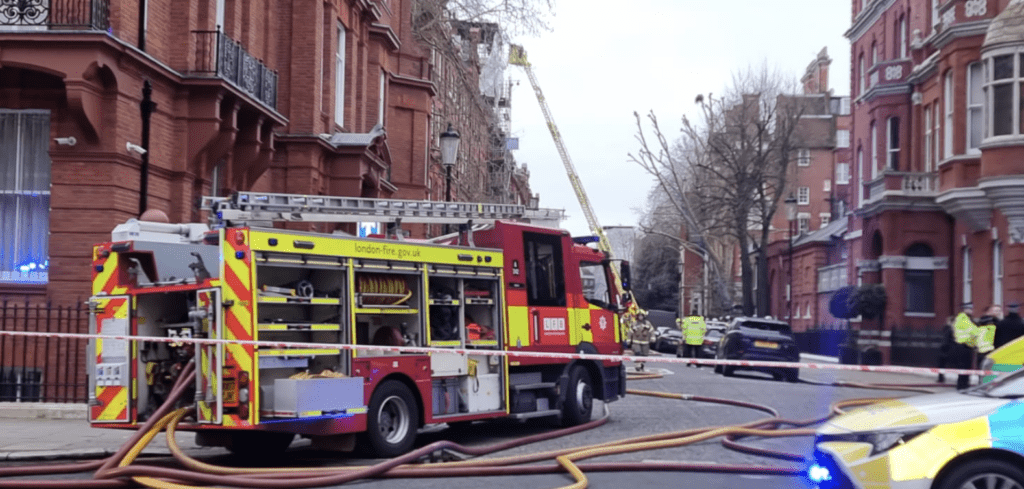 12 Fire Engines Respond to Blaze in Belgravia’s Cadogan Square to a £16 Million Pound Property