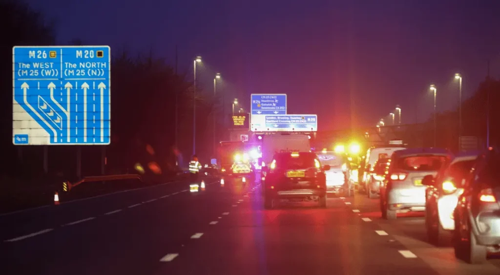 Major Collision on M20 Westbound Causes Traffic Disruption in Kent