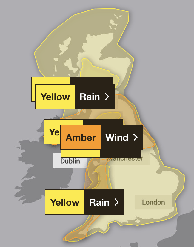Met Office Issues Yellow Weather Warning for Strong Winds Ahead of Storm Isha