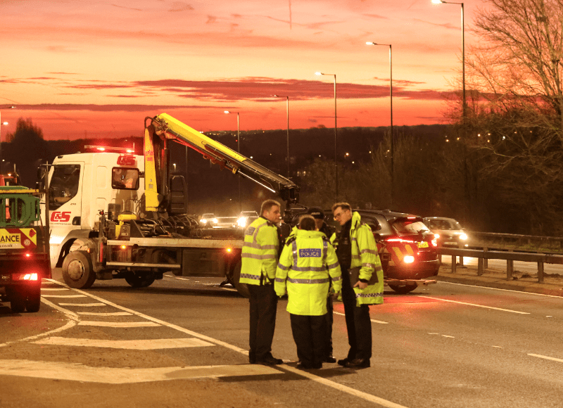 A2 Bexleyheath coastbound  closed following Drink drive crash at Danson Interchange