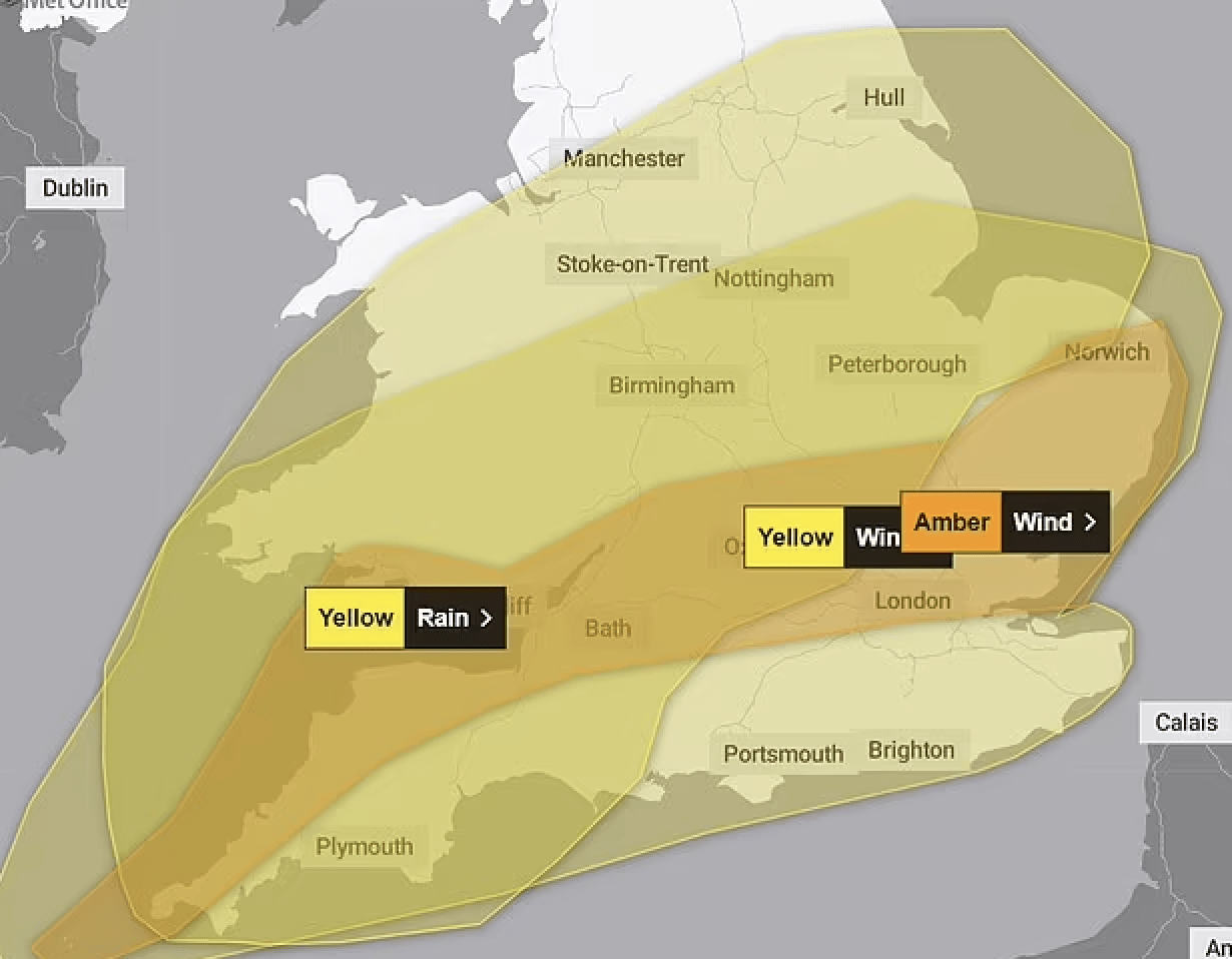 Storm Henk’s 80mph Gales Spark New Year Chaos: Thousands of Homes Without Power and Rail and Road Travel Hell for Back-to-Work Commuters