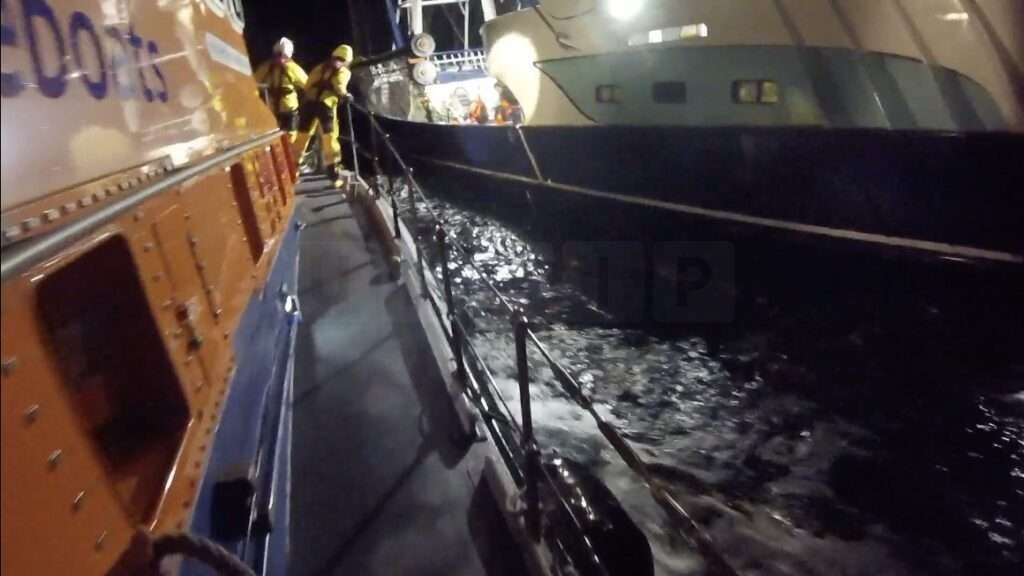 Newhaven Lifeboat’s Late Night Rescue of Injured Fisherman