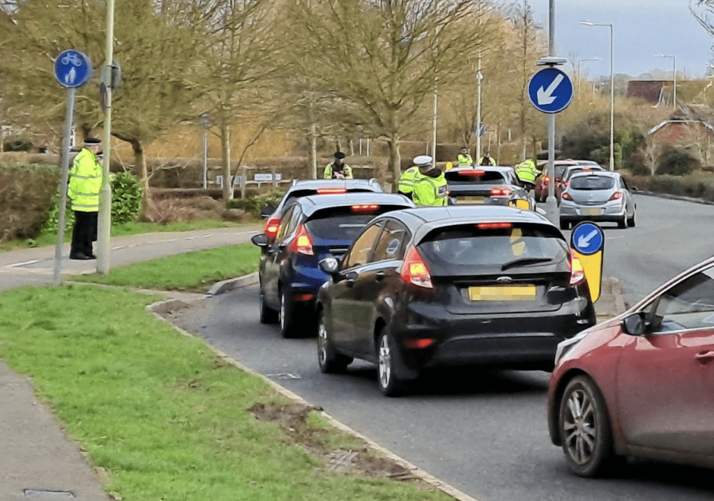 Five people have now been arrested after an officer was involved in a collision with a car that allegedly failed to stop at the scene in Ashford