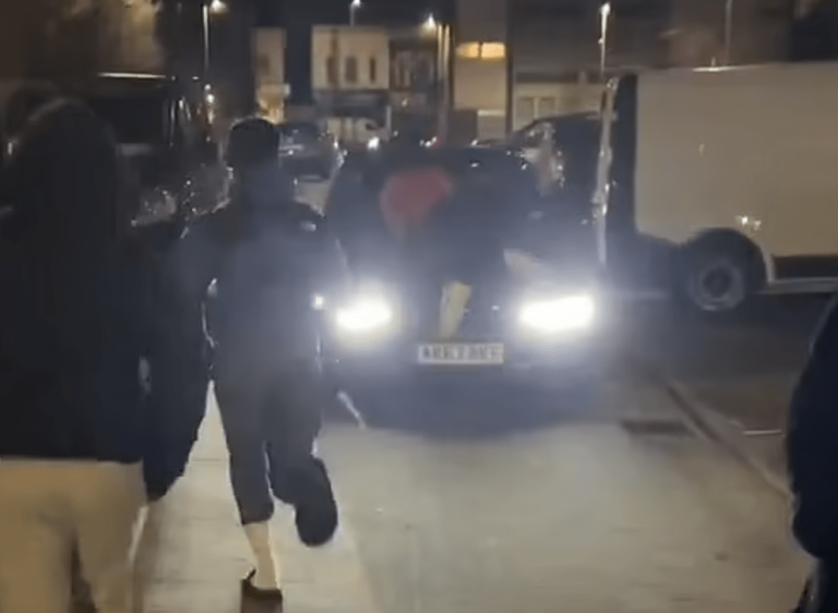 Shocking Moment Thief Steals Car as Owner Desperately Tries to Stop Him