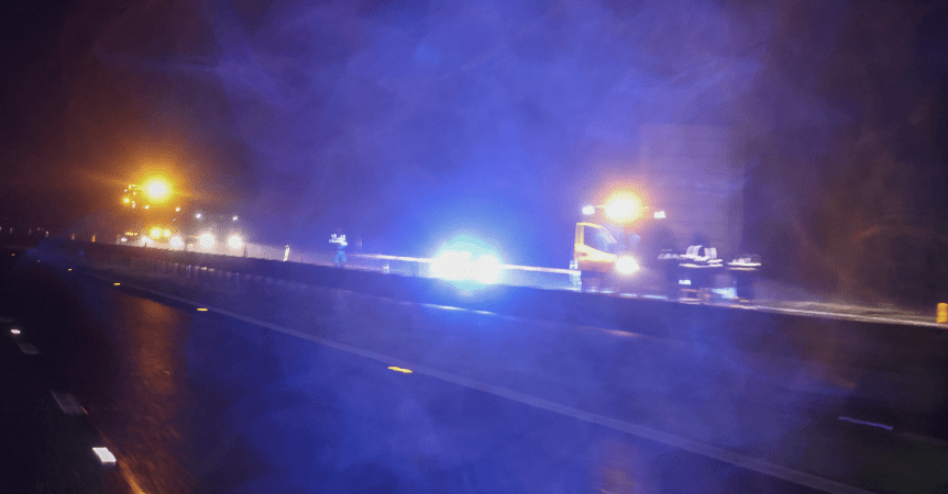 Major Delays on M20 After Collision Involves HGV and Car, Causes Large Diesel Spill