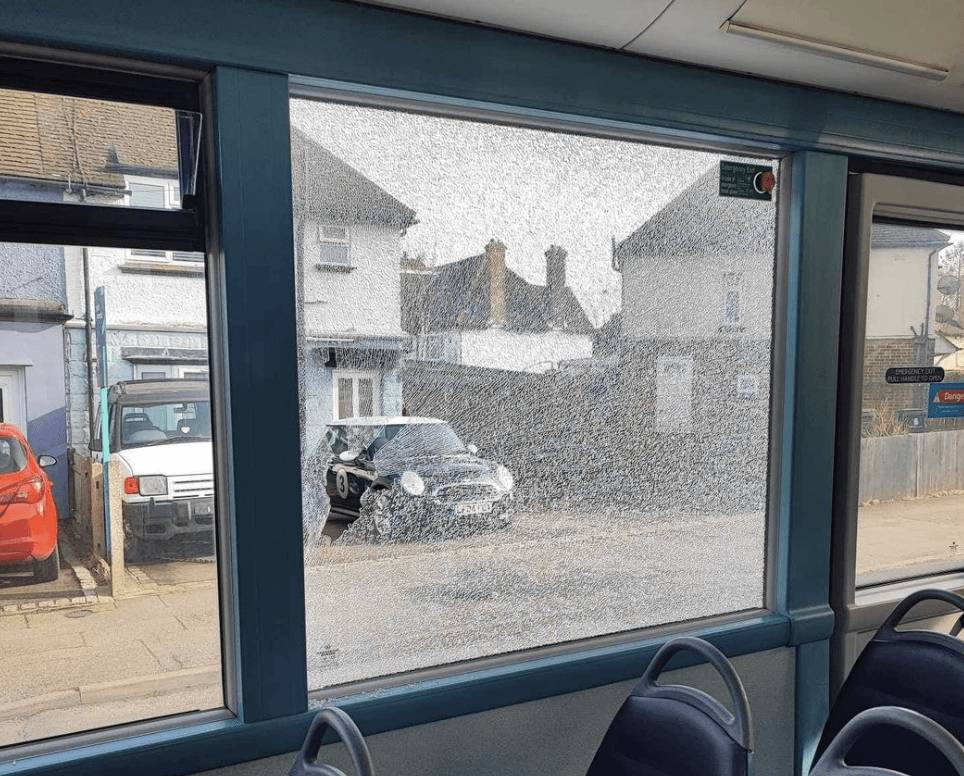 Vandalism Incident Causes Damage and Injury to No. 85 Bus