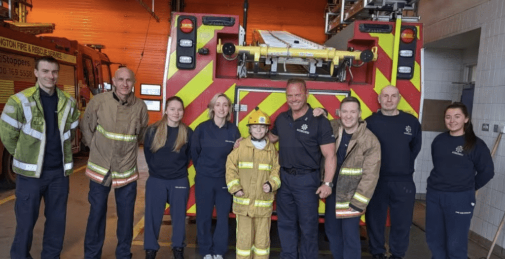 Boy Reunited with Firefighters who Rescued Him from Burning Building in Peterlee