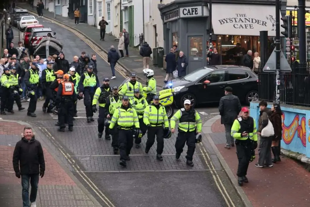 Heavy Police Presence and Arrests during BHAFC vs CPFC Match