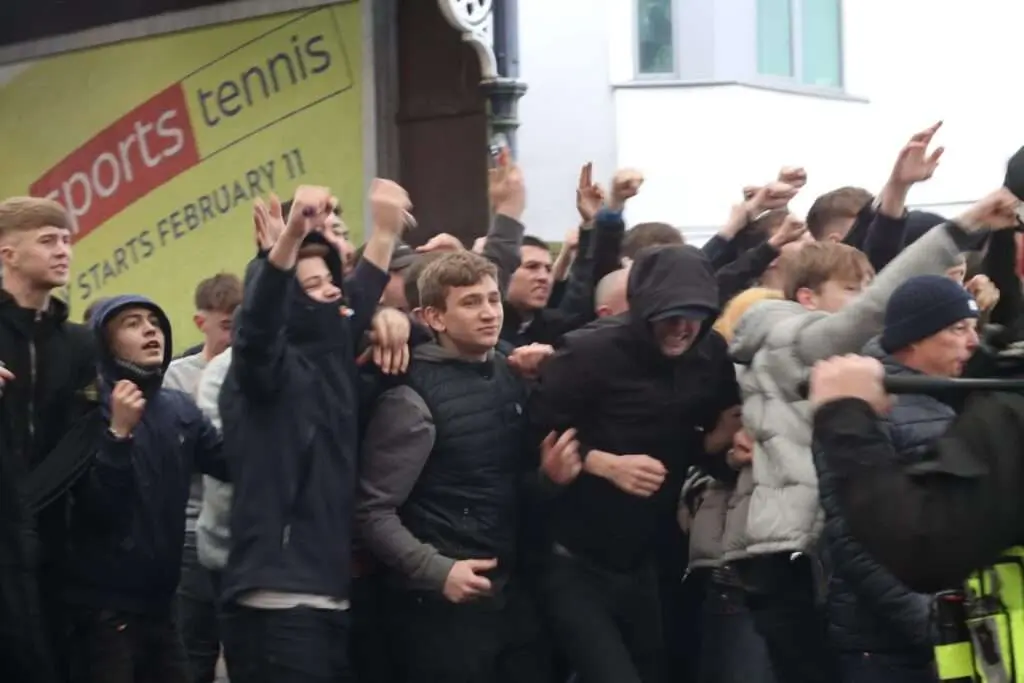 Heavy Police Presence and Arrests during BHAFC vs CPFC Match