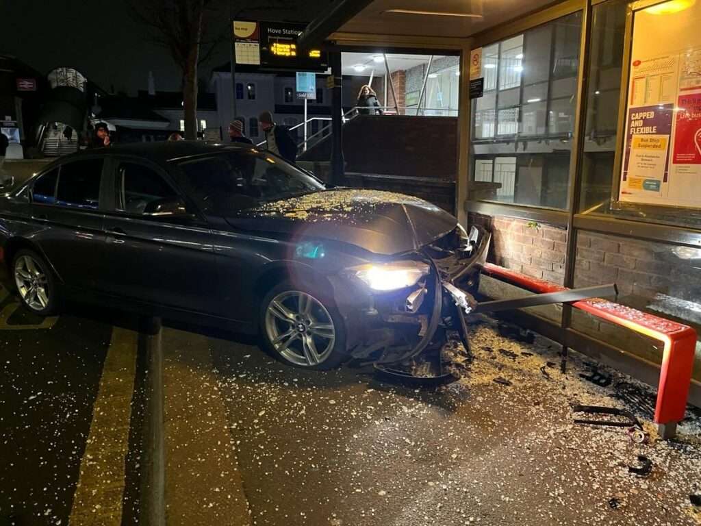 Search Ongoing for Car Crash Culprits in Hove, Sussex