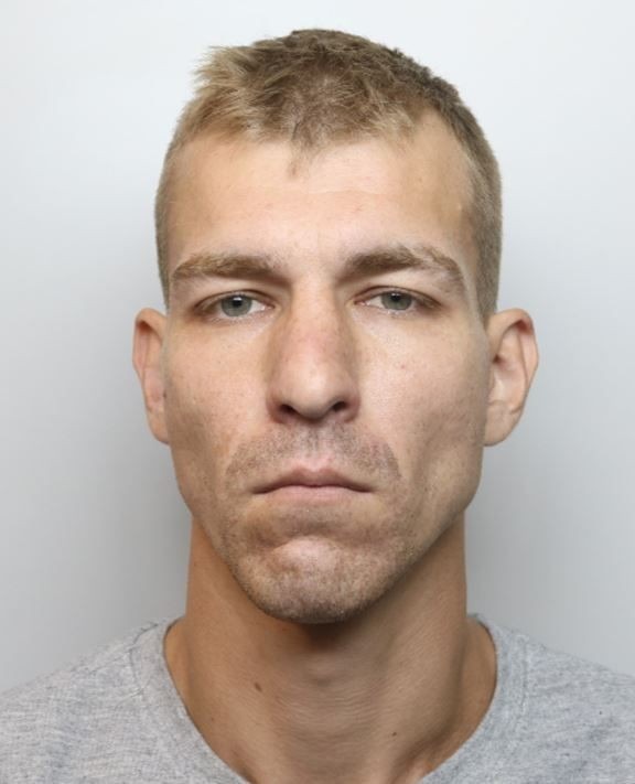 A 31-year-old man who wore a gold-mask as he abused hotel staff and then pointed a firearm at the building has been jailed