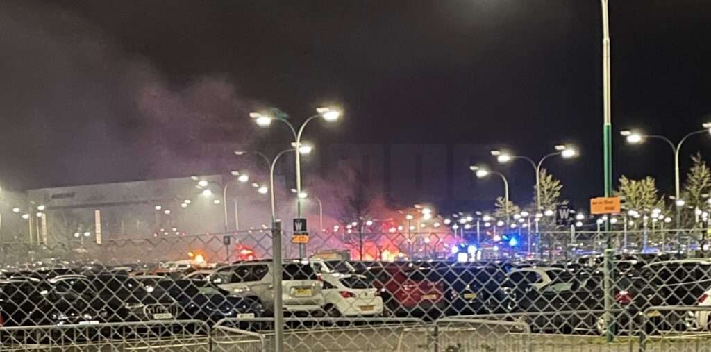 Gatwick Airport Car Park Scene of Overnight Blaze