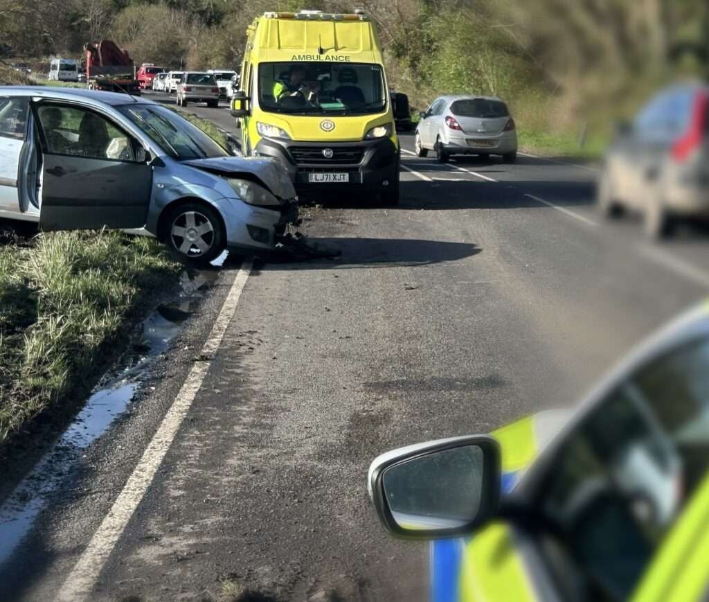 Three Vehicles Collision Near Steyning
