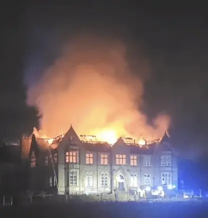Fire Breaks Out at Old College Campus in Dewsbury