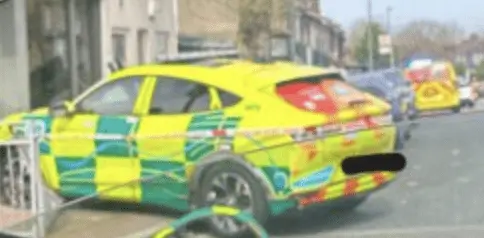 London Ambulance Service Vehicle Crashes into Railings in Abbey Wood