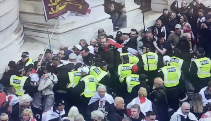 Violence Erupts at St George’s Day Event in Central London