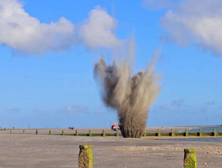 Controlled Explosion on West Wittering Beach