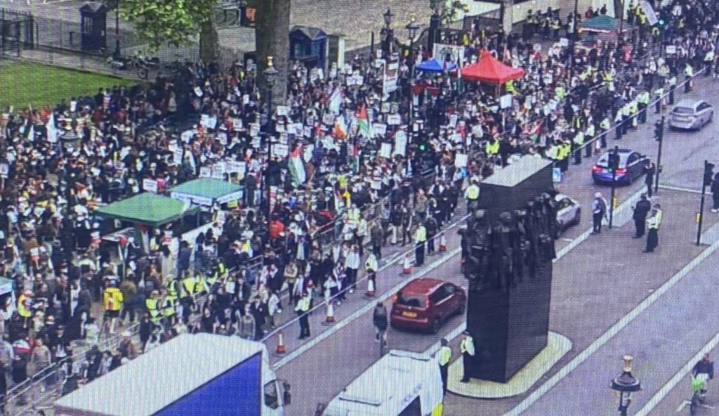 Three Officers Injured and 40 People Arrested After Protest in Westminster