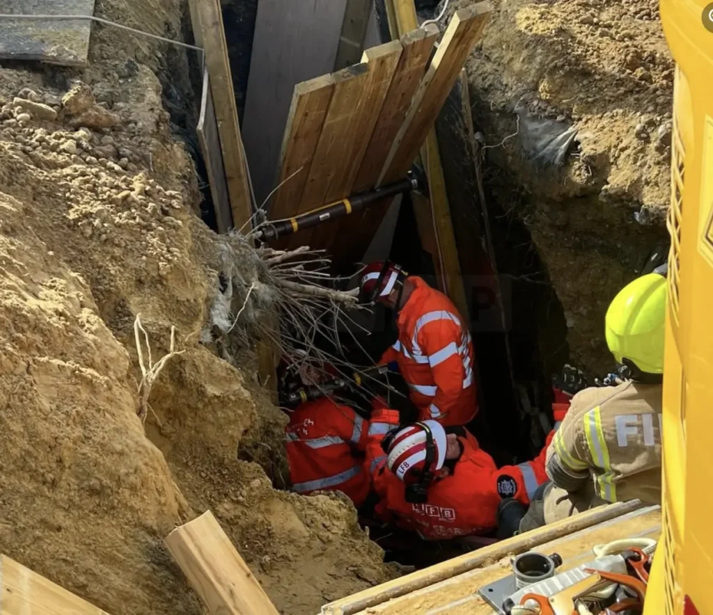 Man Rescued from Collapsed Trench at Charlton Construction Site