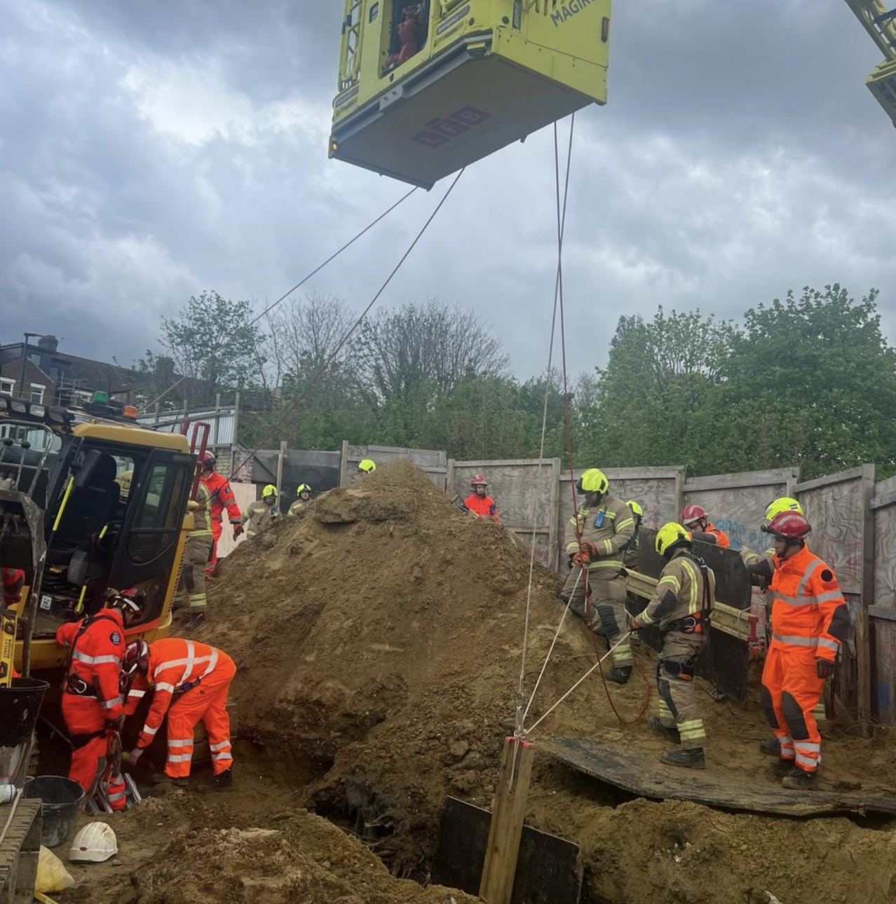 Man Rescued from Collapsed Trench at Charlton Construction Site