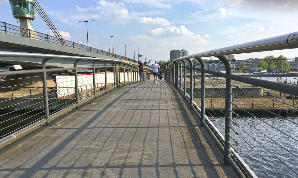 Search on going after a man enters the water in Beckton