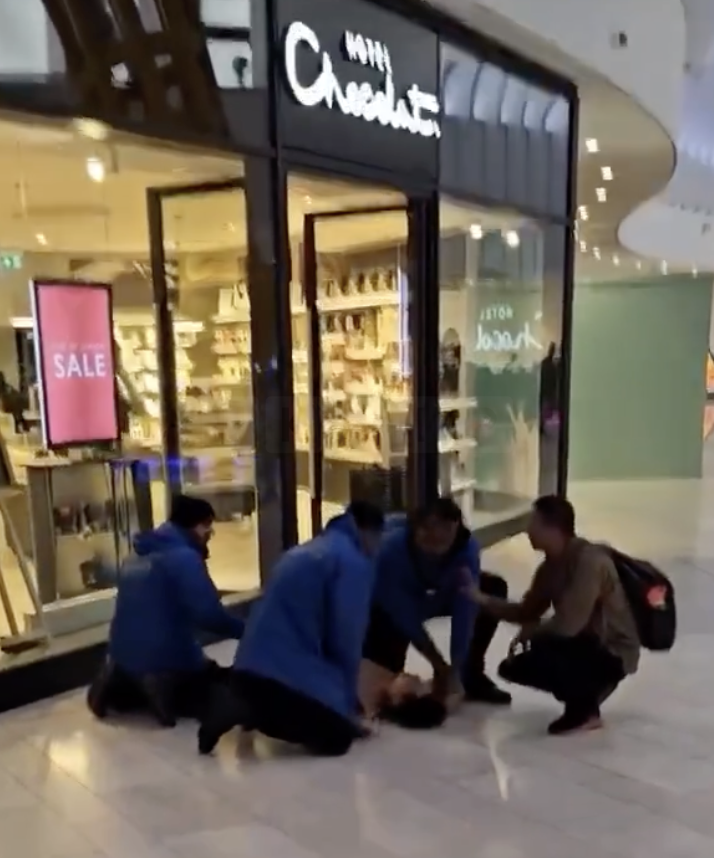 Shoplifters apprehended by security at the O2 Greenwich after stealing merchandise from Hotel Chocolat