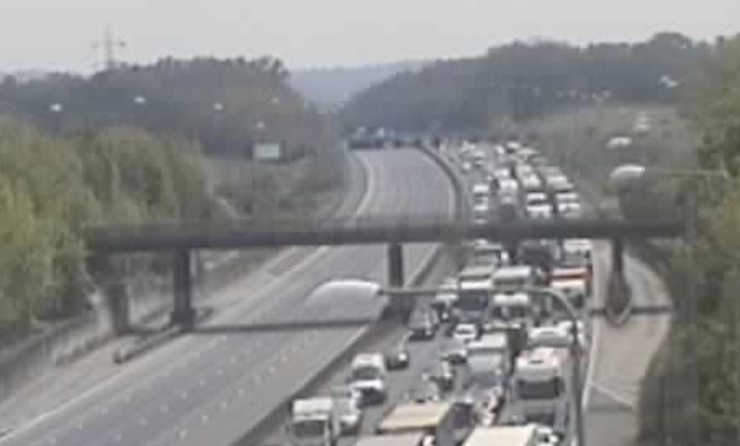 M25 Brentwood Junction Closed After Vehicle Fire