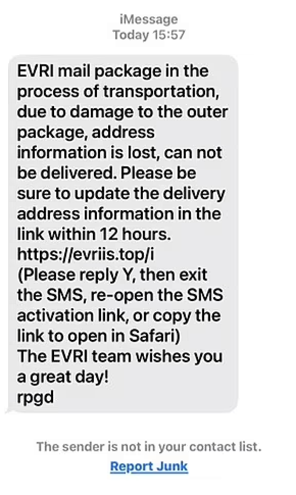 Evri Issues Urgent Warning Amid Surge in Smishing Scams