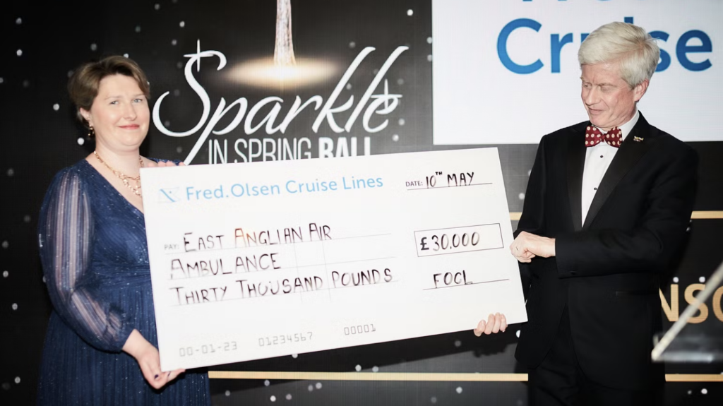 Fred. Olsen Cruise Lines Makes Generous £30,000 Donation to East Anglian Air Ambulance