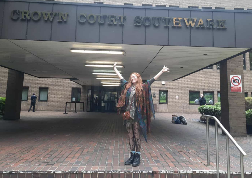 Just Stop Oil supporter acquitted of criminal damage for spraying Scotland Yard sign