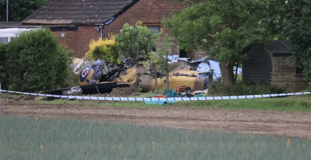Pilot Dies in Spitfire Crash Near RAF Coningsby Base in Lincolnshire