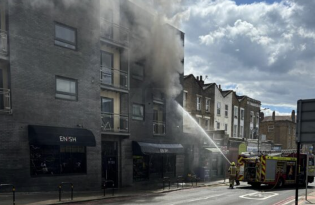 Fire Breaks Out at Block of Flats and Restaurant in Peckham