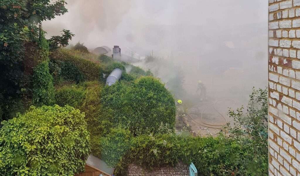 Laundry Building in Lancing Catches Fire