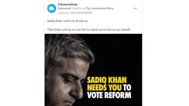 Conservative Party Withdraws Controversial Sadiq Khan Attack Ad After Just One Day
