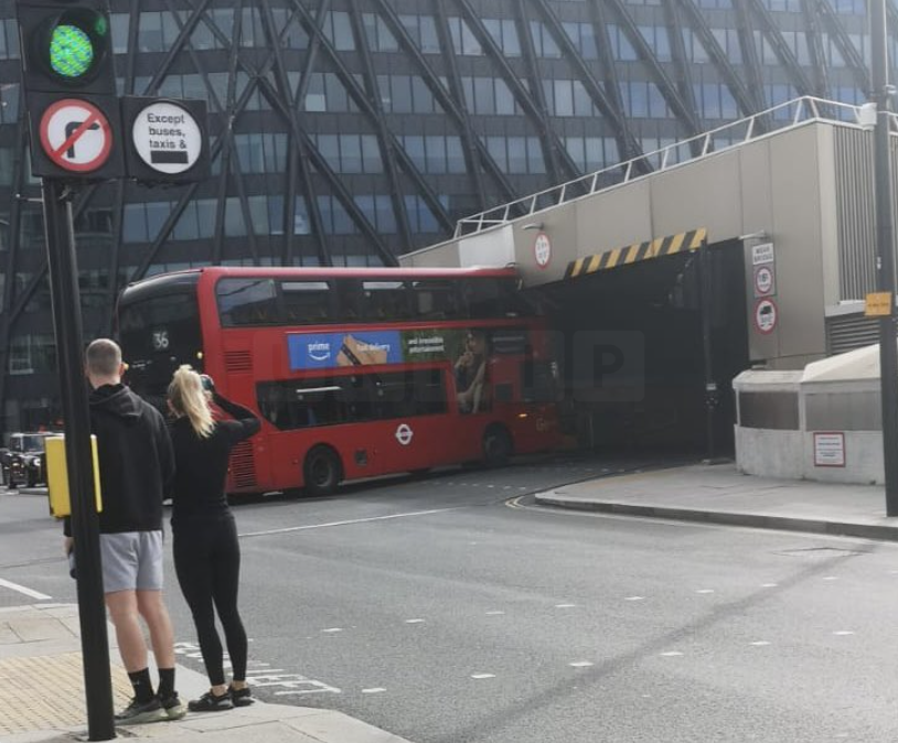 Double Decker Bus Crashes at Paddington Station, Causing Traffic Chaos