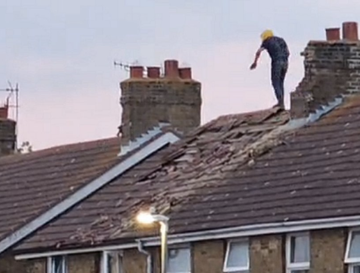 Man Arrested in Sheerness After Damaging Roof and Throwing Material into Road