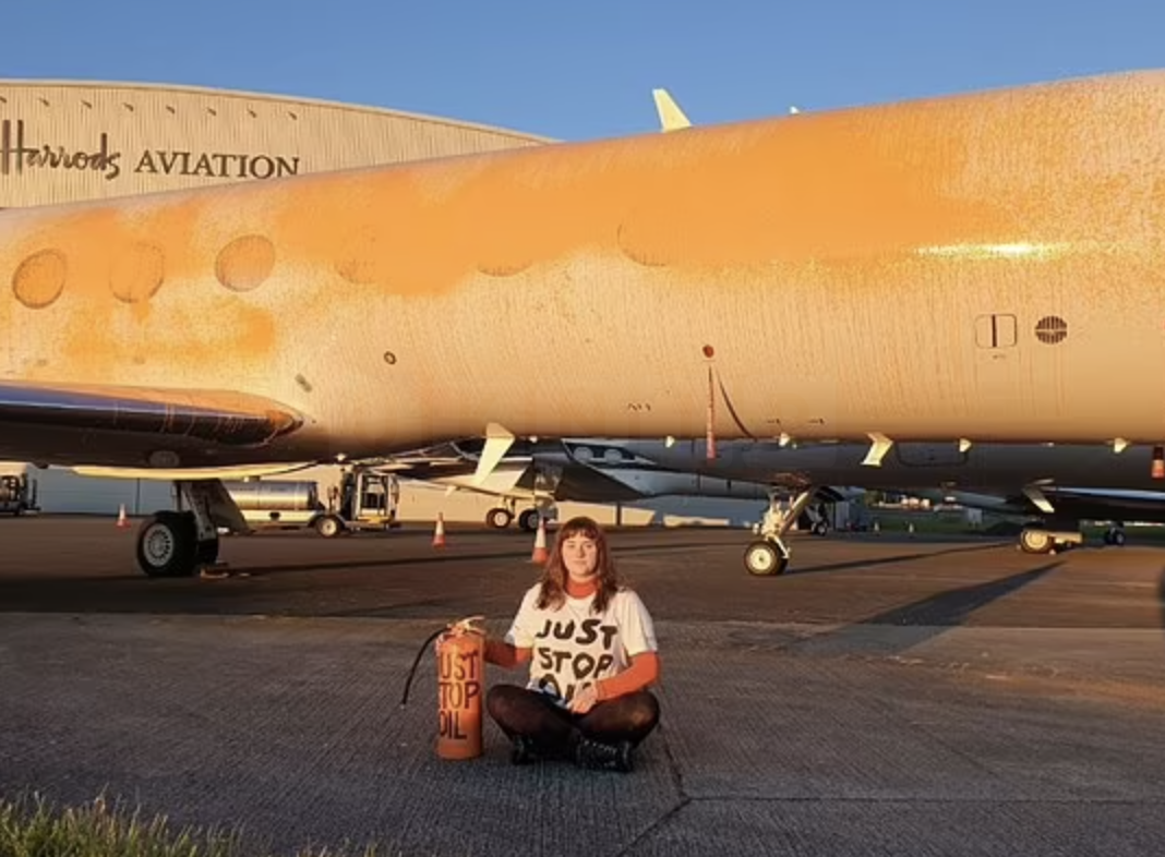 Just Stop Oil Activists Break into VIP Airfield to Spray Paint Planes  Including Taylor Swift’s Jet