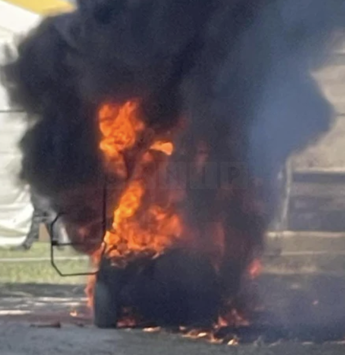 Golf Buggy Catches Fire at Isle of Wight Festival, Black Smoke Billows Over Seaclose