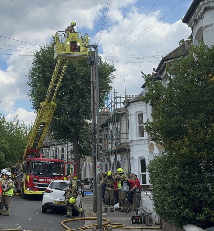 Six fire engines and around 40 firefighters tackled a house fire on Parma Crescent in Wandsworth