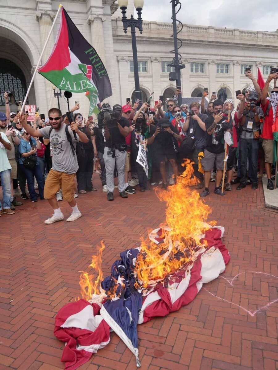 Tensions Escalate as Pro-Palestine Protest Turns Violent Near U.S. Capitol